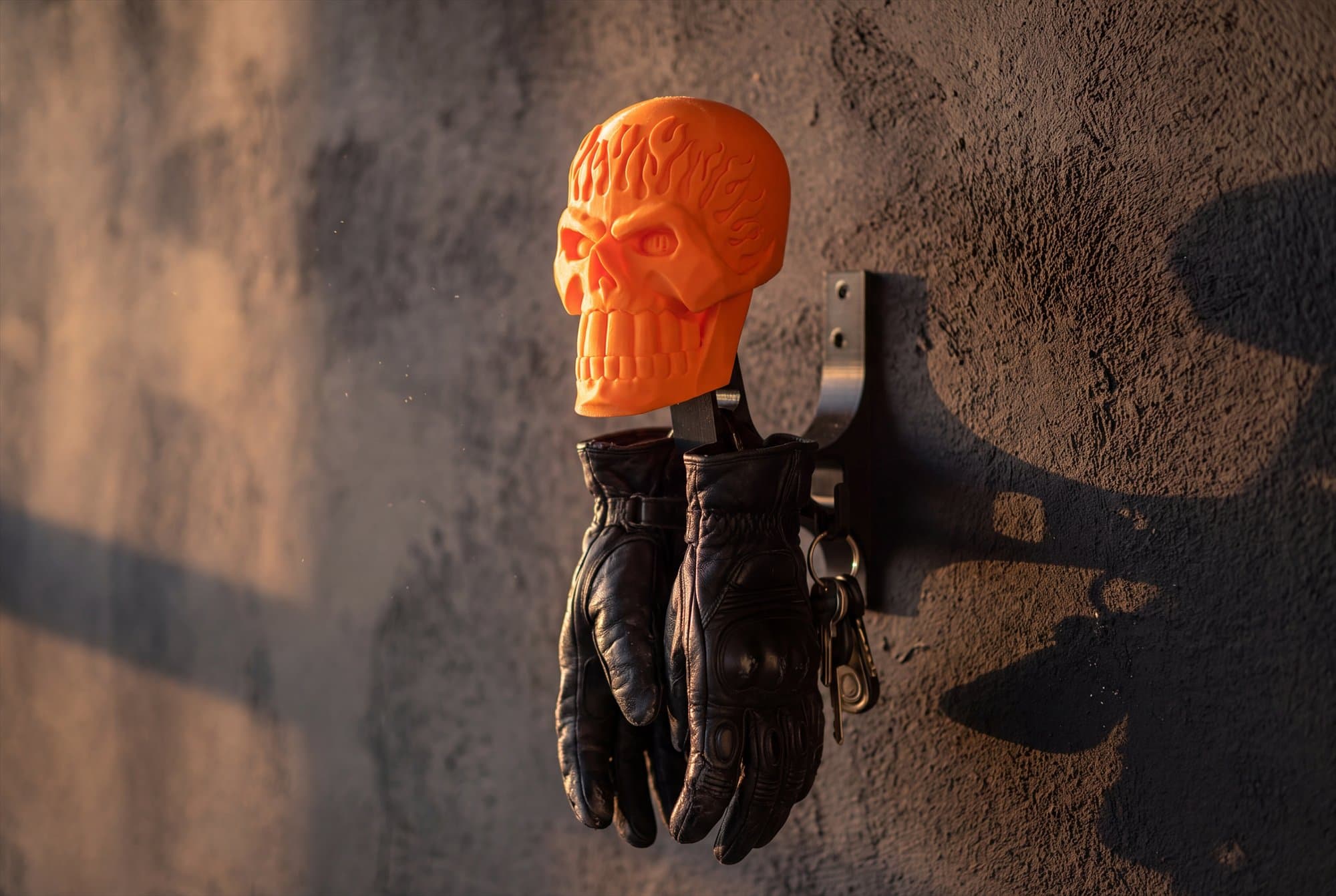 Gloves hanging from the hook